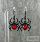 Preview: Spinnen Ohrhänger mit rotem Stein