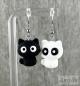 Preview: Katzen Ohrhänger Schwarz