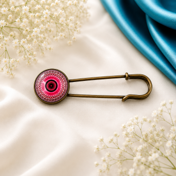 Tuchnadel „Rose Mandala Glow“