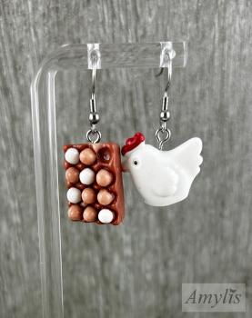 Ohrhänger Huhn oder Ei