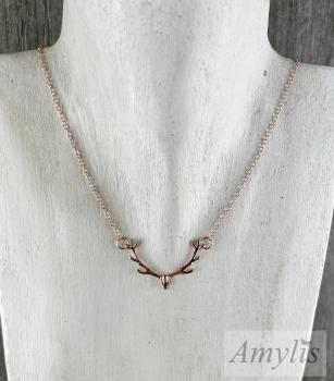 Preview: Halskette Hirschgeweih Silber