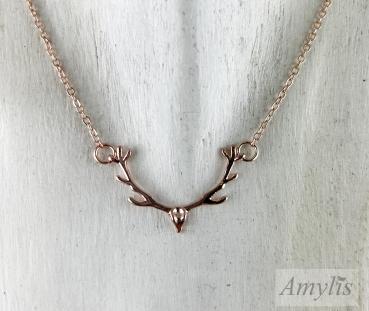 Halskette Hirschgeweih Silber