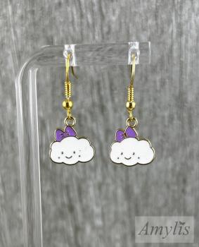 Wolken Ohrhänger mit Schleife