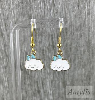 Wolken Ohrhänger mit Schleife