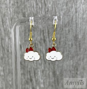 Wolken Ohrhänger mit Schleife
