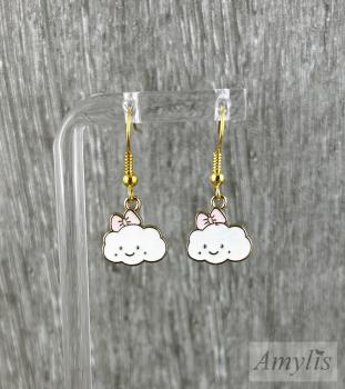 Wolken Ohrhänger mit Schleife