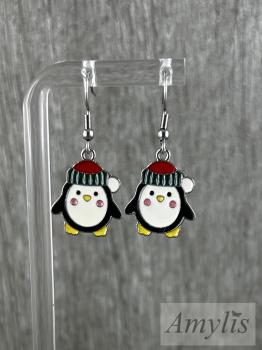 Preview: Winter-Pinguin Ohrhänger
