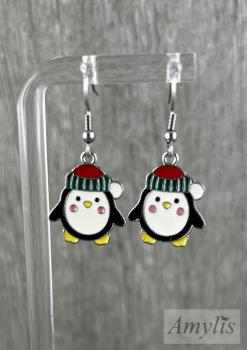 Winter-Pinguin Ohrhänger