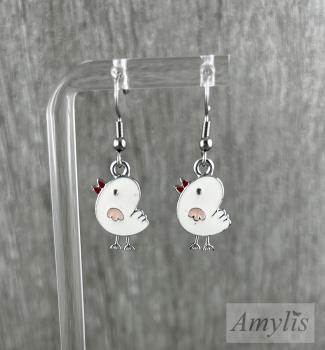 Preview: Huhn Ohrhänger | Handmade Tier-Schmuck von Amylis