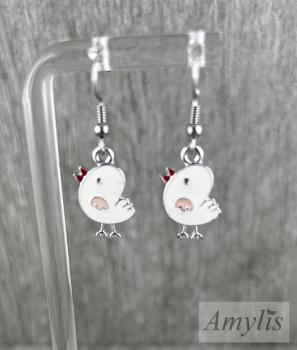Huhn Ohrhänger | Handmade Tier-Schmuck von Amylis