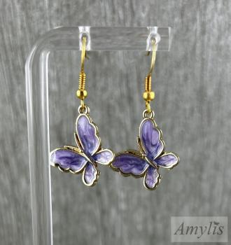 Lila Schmetterlings Ohrhänger – zart wie ein Sommertraum