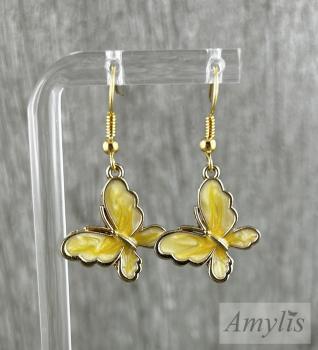 Gelbe Schmetterling Ohrhänger