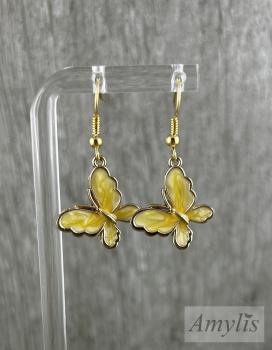 Preview: Gelbe Schmetterling Ohrhänger