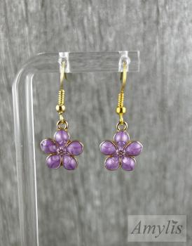 Lila Blüten Ohrhänger