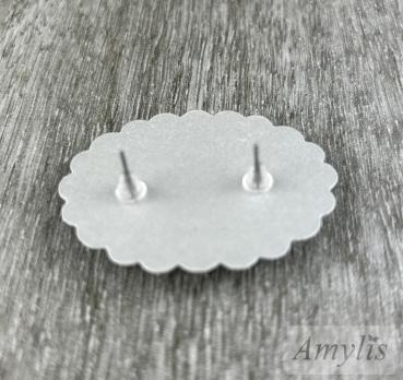 Preview: Hellblaue Ohrstecker