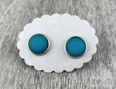 Türkis Ohrstecker – Handmade Edelstahl Ohrschmuck | Amylis Sommerzauber