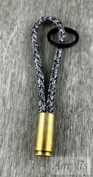 Schlüsselanhänger Patrone grau – handmade Jagdschmuck von Amylis