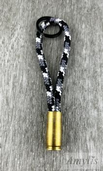 Schlüsselanhänger Patrone schwarz-grau-weiß