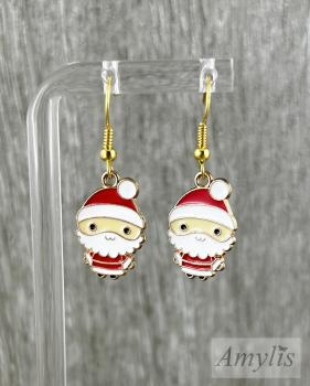 Preview: Santa Claus Ohrhänger – Weihnachtsmann Ohrringe Handmade | Amylis