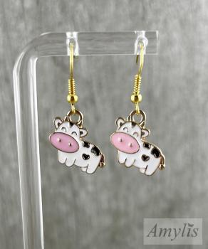 Preview: Rosa Kuh Ohrhänger