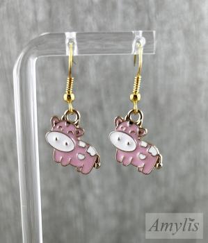 Preview: Rosa Kuh Ohrhänger