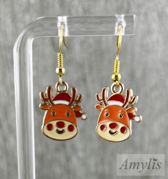 Rentier Ohrhänger – Weihnachtlicher Schmuck handmade | Amylis