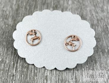 Hirsch Ohrstecker – Winterzauber Kollektion | Handmade Schmuck von Amylis