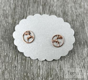 Preview: Hirsch Ohrstecker – Winterzauber Kollektion | Handmade Schmuck von Amylis