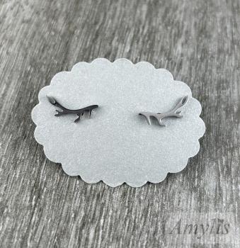 Geweih Ohrstecker – Winterzauber Kollektion | Handmade Schmuck von Amylis