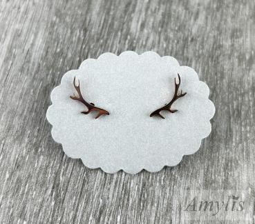 Preview: Geweih Ohrstecker – Winterzauber Kollektion | Handmade Schmuck von Amylis
