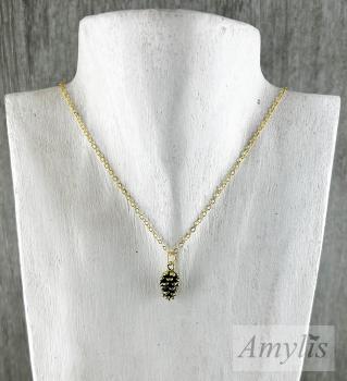 Preview: Tannenzapfen Kette Gold