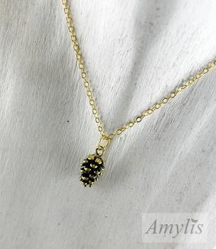 Tannenzapfen Kette Gold