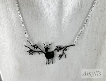 Hirsch Kette Silber
