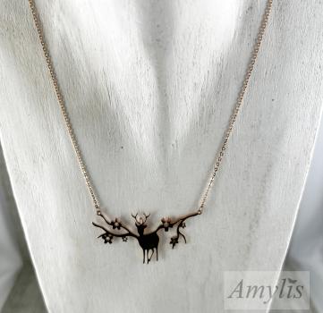 Preview: Hirsch Kette Roségold