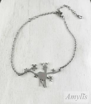 Hirsch Armband silber