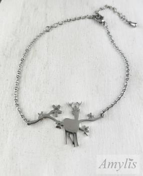 Preview: Hirsch Armband silber