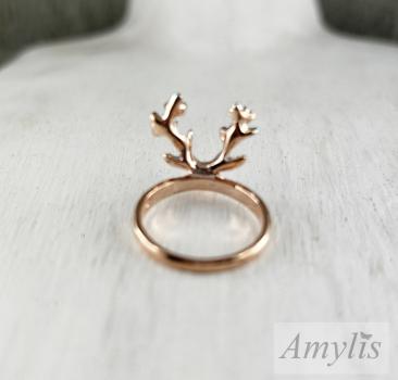 Preview: Hirschgeweih Ring Roségold