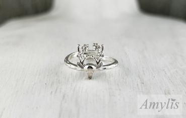 Hirschgeweih Ring Silber – Winterzauber Kollektion | Handmade Schmuck von Amylis