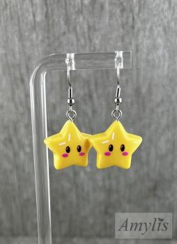 Gelbe Stern Ohrhänger