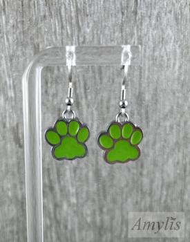 Preview: Pfoten Ohrringe Grün