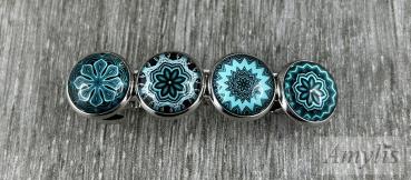 Preview: Haarspange „Blue Mandala“