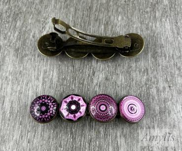 Preview: Haarspange „Magenta Mandala“
