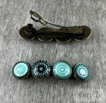 Preview: Haarspange „Arctic Mandala“