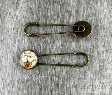 Preview: Tuchnadel „Twin Hearts“