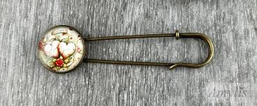 Tuchnadel „Twin Hearts“