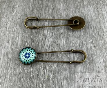 Preview: Tuchnadel „Emerald Star Mandala“