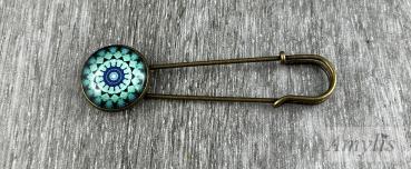Tuchnadel „Emerald Star Mandala“
