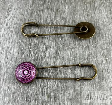 Preview: Tuchnadel „Berry Mandala Bloom“