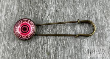 Tuchnadel „Rose Mandala Glow“
