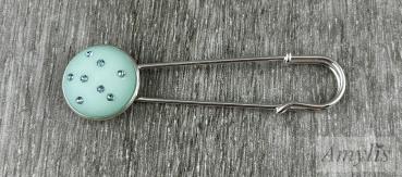 Tuchnadel „Minty Sky Crystals“